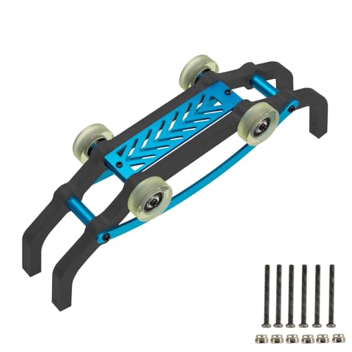 RWLZLB Nylon Aluminum Alloy Roll Cage Wheelie Bar Compatible with Hyper GO H16BM H16GT H16DR MJX H16 16207 16208 16209 16210 1/16 RC Car Upgrade Parts (Blue)