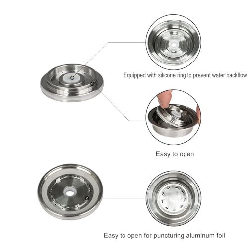 Adaptateur de dosettes de café réutilisable en acier inoxydable pour machine à café domestique - 5