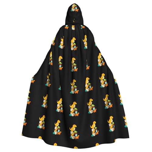 HJFCZH Capa grande con capucha para adultos con estampado de dinosaurios, bloques apilables, con pajarita, sin cremallera