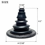 asdmm Boat Motor Well Cable Boot - Rigging Steering Protect for Marine Yacht Kayak Electrical Wire Organize, Fuel Lines Diameter 4 7/10" (Black-3Pcs)