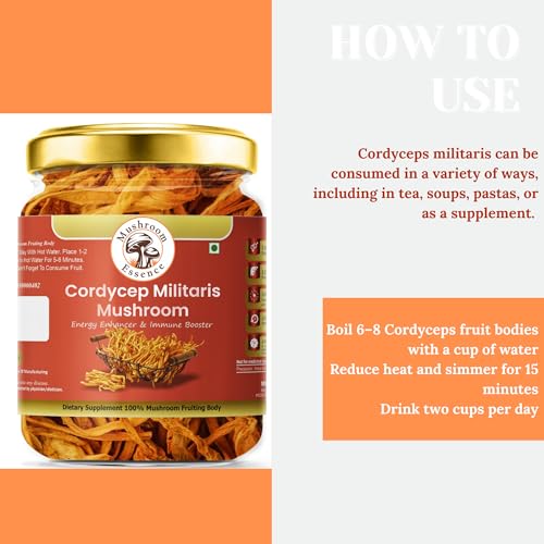Image of Cordyceps Militaris Dried Cordyceps Mushroom (30gm) | Premium Cordyceps Fungus for Energy, Endurance & Immunity | Herbal Supplement | Pack of 1