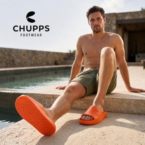 Image of CHUPPS Chupster Men's Orthopedic Slippers | Soft Cushioned Footbed | Lightweight Flip Flops | Anti-Skid Sole | Comfortable Daily Wear Chappals
