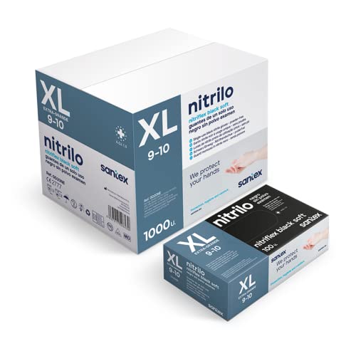 GUANTE NITRILO NEGRO XL 100UDS SANTEX Cover