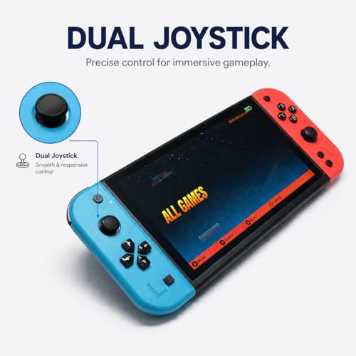 Image of Cubonic GameOrbit G90 7 Inch Full HD Screen Video Game 21+ Emulator Professional Game Chip 64Gb Pre-Loaded Wireless Gaming Controller Handheld Console