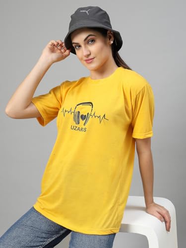 Image of UZARUS Women Printed Round Neck Oversized Combo T-Shirt | Loose Fit Drop Shoulder T-Shirt Pack of 3