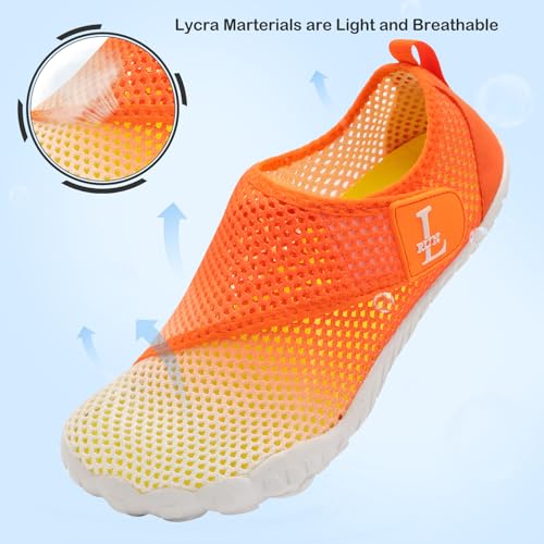 Image of L-RUN Barefoot Hiking Shoes Womens Mens Summer Water Beach Shoes for Pool Swim White White M US (Women 11, Men 9.5)=EU42