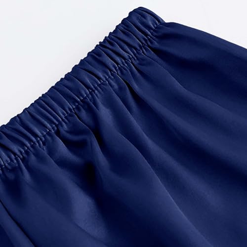 Boys Girls Ice Silk 𝐏ajamas Set Button Lightweight Short Sleeve Shirts Elastic Waist Shorts Set Comfy 𝗦leepwear4