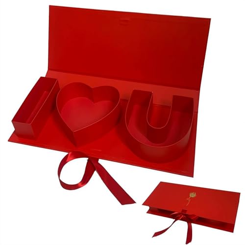 Caja de regalo de flores para el día de San Valentín, cajas de regalo vacías de cartón con letras rellenables, caja de flores con tapas para arreglos florales, embalaje de flores de chocolate para