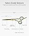 Hair Cutting Scissors, ULG Hair Shears 6.5 inch Hairdressing Hair Scissor, Salon Razor Edge Hair Cutting Shears, Japanese Stainless Steel Haircut Scissors with Detachable Finger Gold