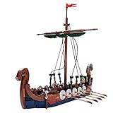BUILDIFY Viking Ship Building Toys, Viking Longship Building Kit; Boats Toy Pirate Ship Model Troop Carrier Brick Toy, Gifts for Kids, Boys & Girls who Like Creative Play and Adventures (454 Pieces)