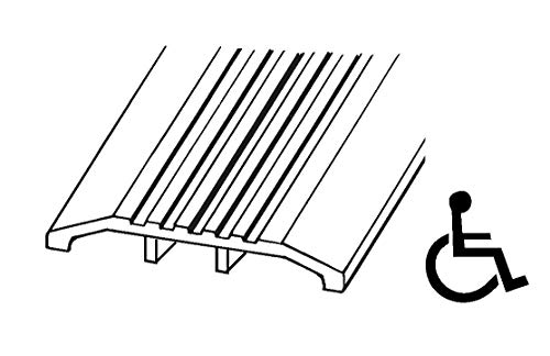 Randall 4" Wide X 1/2" High Anodized Dark Bronze Corrugated Threshold (3 Ft) #TOP2