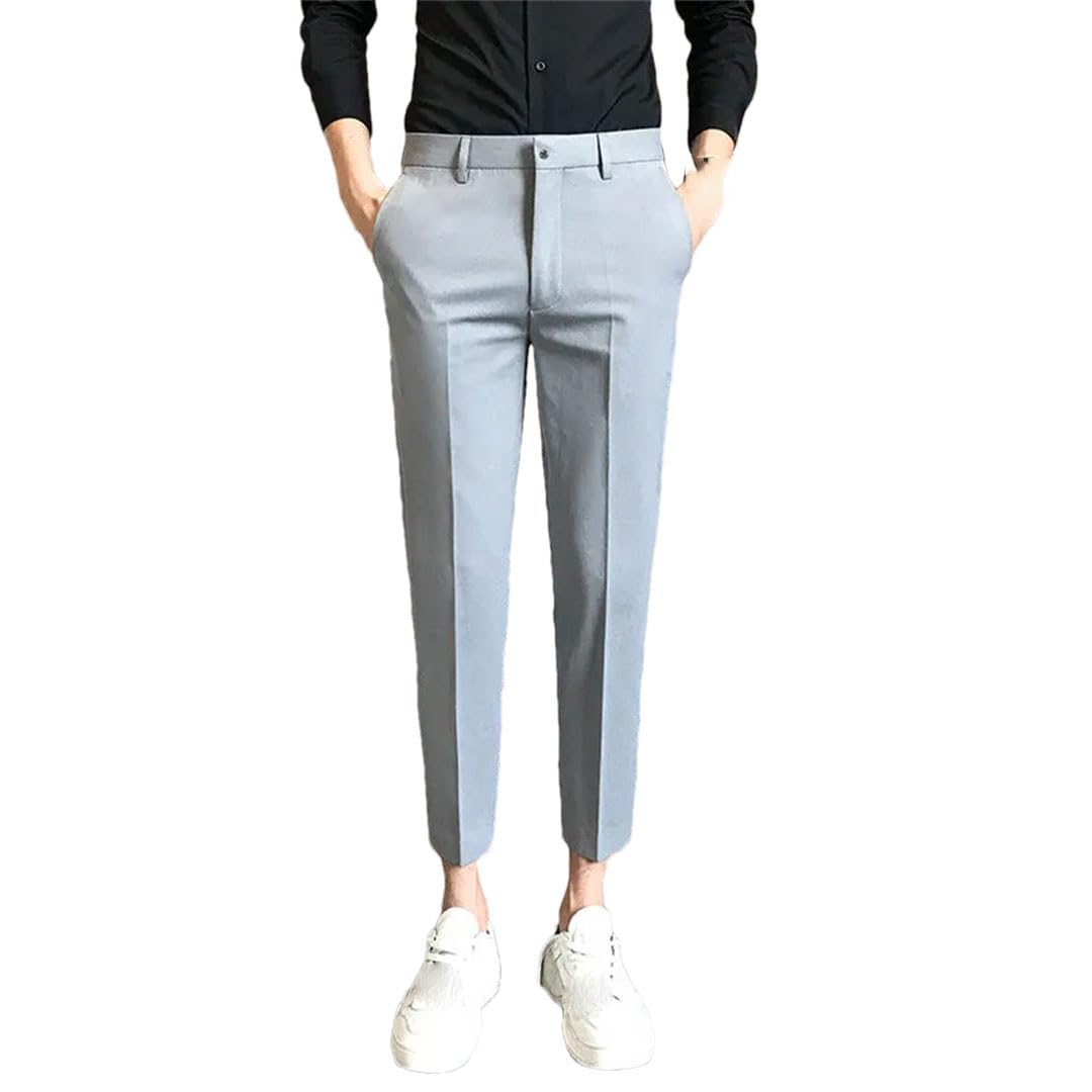 Pantaloni formali slim da uomo Primavera Estate Pantaloni da uomo larghi dritti Pantaloni da uomo