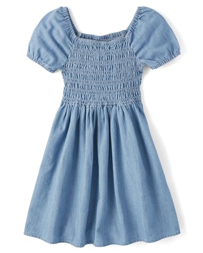 The Children's Place Girls' Short Sleeve Smocked Summer Dresses