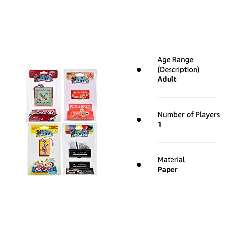 Worlds Smallest Board Games Bundle Set Of 4 Monopoly - Scrabble - Operation - Pictionary #TOP4