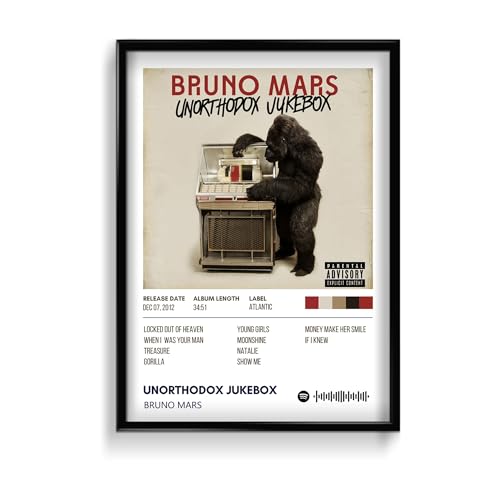 Image of Bruno Mars Music Poster 13x19 Inch Unframed | 300 GSM Matte Board Paper with Peel & Stick Tape Included | Pop Singer Wall Art | Posters for Wall | Home Decor | Wall Decor Items | Room Decoration Items