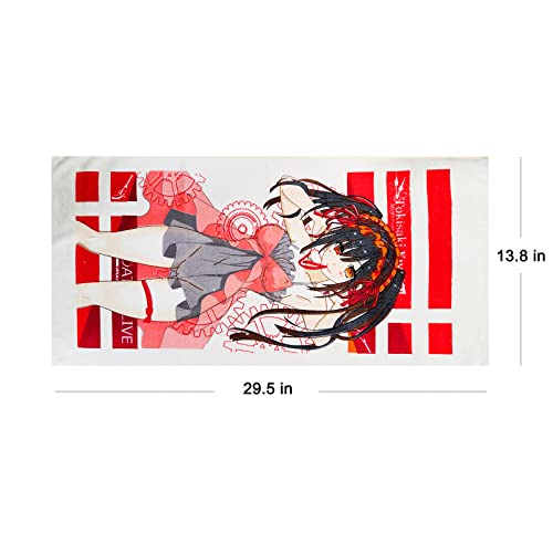 Smosun Color Changing Bath Towel, Funny Anime Kawaii Hand Towels With Tokisaki Kurumi Character, Ultra Soft Absorbent Quick Drying Face Towel For Bathroom Daily Use #TOP4