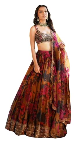 Ready To Wear Indian Lehenga Choli, Duppatt with Stitched Blouse ...