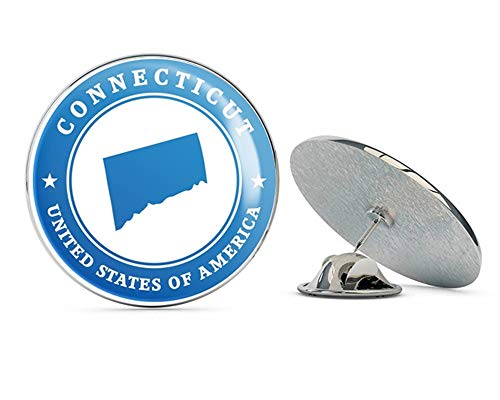 Connecticut USA Round Metal 0.75