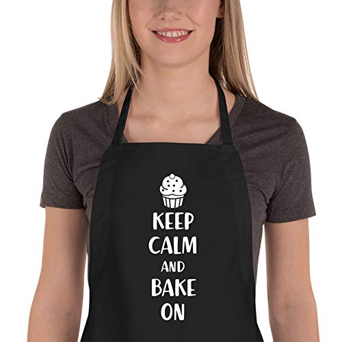 Funny Baking Aprons for Women Men Adjustable Kitchen Aprons with 2 Pockets