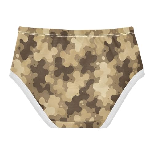 Joisal Cool Brown Beige Leopard Little Girl Panties Toddlers Underwear Floral Cotton Flower Underpants Briefs 2t2