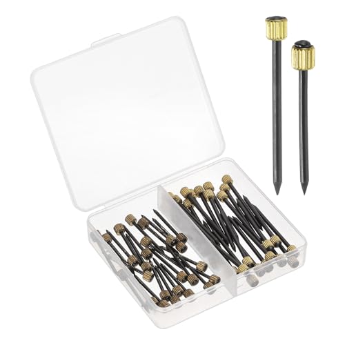 Image of uxcell 50Pcs Picture Hanging Nails, 2 Sizes Iron Decorative Hangers Reusable Hardware Tool for Hanging Pictures Mirrors Baskets, Gold & Black
