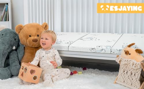 Image of Trifold Pack and Play Mattress, 38 inchx26 inch Gel Memory Foam Pack N Play Mattresses Pad with Breathable Washable Cover, Portable Travel Mattress for Pack N Play with Carry Bag
