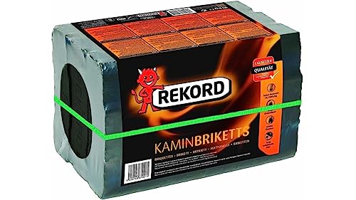 zbs24 Braunkohlebriketts Rekord Bündel 10 kg- Bündelbriketts zum Heizen und Grillen