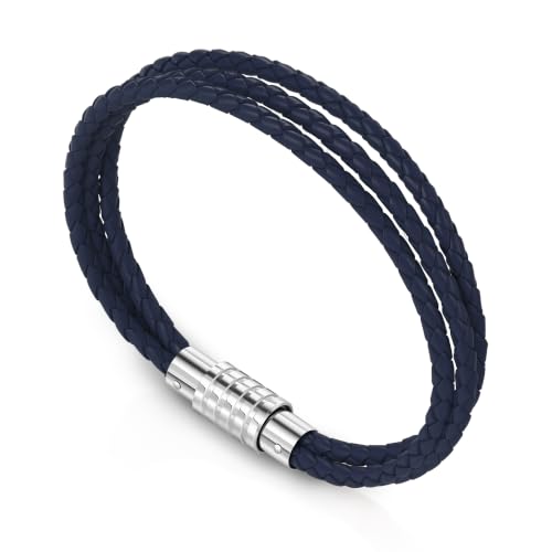 Pulsera de Cuero para Hombre con Broche de Acero miniatura 1