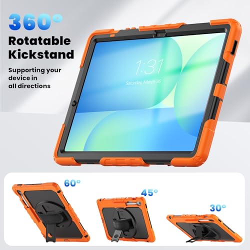 Funda para Samsung Galaxy Tab S10 FE+ con protector de pantalla anticaídas 4