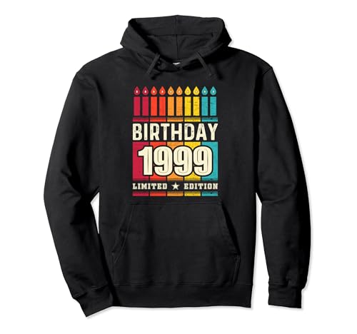 Camiseta vintage 1999 para hombre, edición limitada, cumpleaños 1999 Sudadera con Capucha