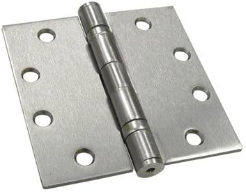 4.5 in. x 4.5 in. Heavy Duty Square Steel Hinge - Pair (Set of 10) (2 Ball Bearing - Oil Rubbed Bronze)