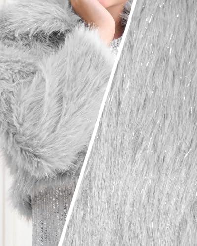 Image of BOLEROSE Girls Collared Faux Fur Bolero Jacket