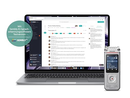 Diktiergerät Philips DVT4115 VoiceTracer mit 3 Mikrofonen