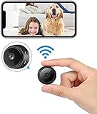 2021 New Version Mini WiFi Hidden Cameras,Spy Camera with Audio and Video Live Feed,with Cell Phone App Wireless Recording -1080P HD Nanny Cams .Tiny Cameras for Indoor/Outdoor Using-Black Mini