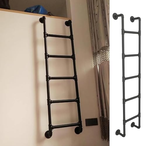 MBXLDGFD Escalera metálica de Pared para Loft, de 1,2 m, 1,8 m, 2,2 m y 2,4 m de Altura, para Entrada y Salida, para Ventanas de sótanos, para literas, con Capacidad de 150 kg, Ideal para dormitorios