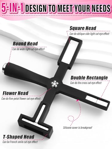 2 peças de ferramentas de ímã de unha, EBANKU atualizado 5 em 1, ímã olho de gato, multifunções, hex