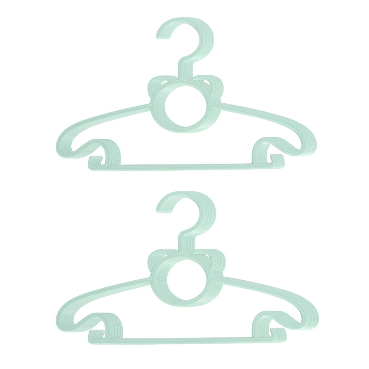 SOLUSTRE 10 Piezas Percha Infantil Antideslizante de Plástico Diseño de Caricatura para Ropa de Niña para Organización de Armarios y Secado de Color Verde