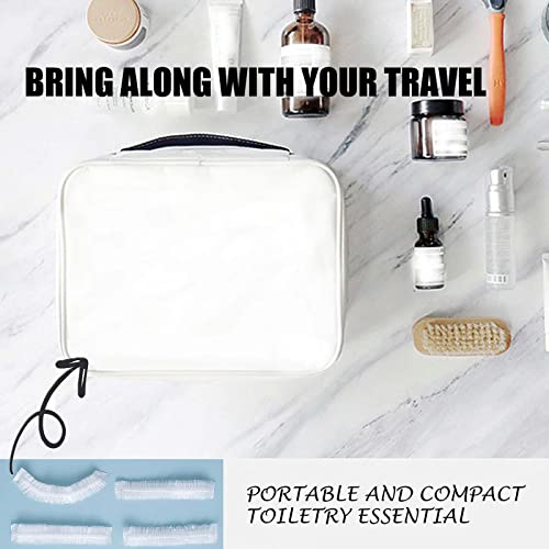 D 50 Pcs Disposable Shower Caps , Plastic Shower Cap For Women And Men, Waterproof Clear Hair Cap For Bath, Hair Processing, Dye, Deep Conditioning, Treatment, Portble Showercap For Spa Hotel Travel (50 Pcs) #TOP6