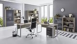 moebel-dich-auf.de Arbeitszimmer TABOR PRO 7 in diversen Farbvarianten (Sonoma Eiche/anthrazit Hochglanz)