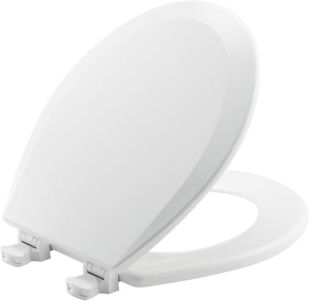 Bemis 500EC 390 Lift-Off Wood Toilet Seat, Cotton White, 1 Pack Round