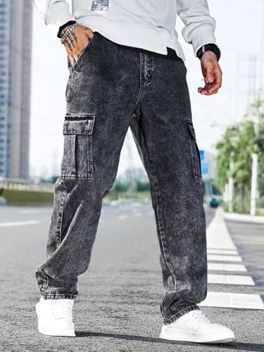 Men Jeans || Jeans for Men || Cargo Jeans (Q-04-05) (in, Numeric, 34, Black) - Image 4 thumbnail