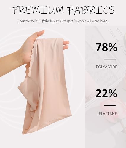 Image of CUTE BYTE Womens Seamless Boy Shorts Underwear Soft Stretch No Show Boxer Shorts Briefs Panties for Ladies 4 Packs