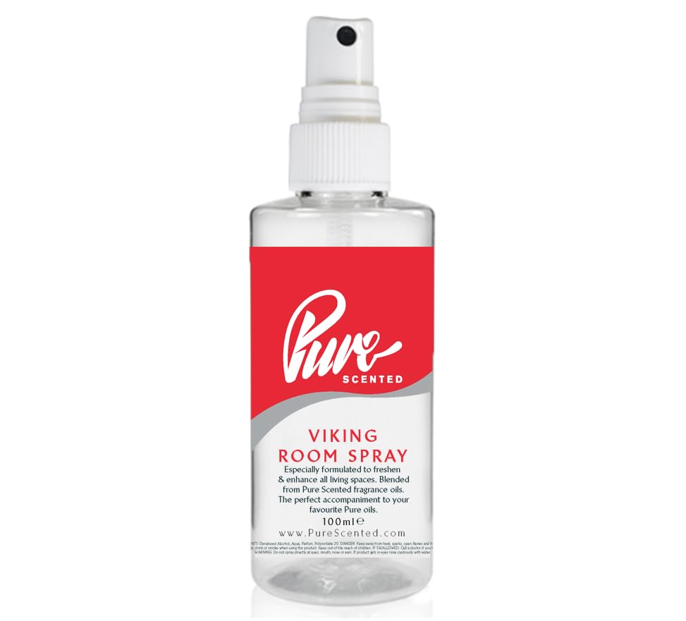"Pure Scented 100ml Room & Fabric Sprays Suitable For Home, Car, Caravan, Work, Gym Bags, Odour Eliminators (1 x 100ml, Kreed Viking)"