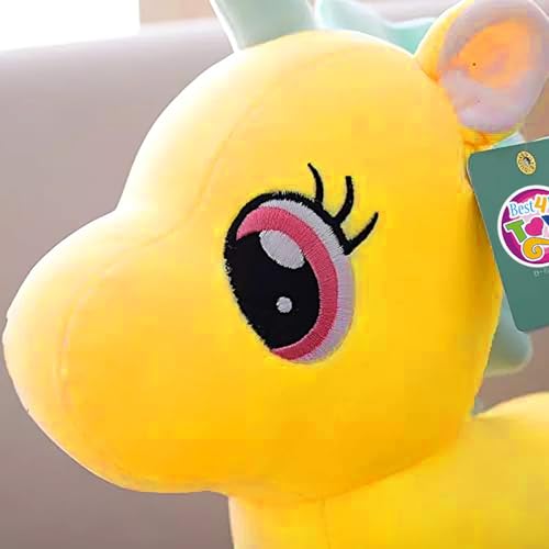 Image of Yellow Unicorn 25cm - Soft Toys Plush Stuffed Toy for Kids & Girlfriend, Soft Toy for Kids - Birthday Gift for Girls, Plush Toy Big Cuddly Hugging Bear, Gifts for Valentine's Day