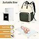 Tonyeee Wickeltasche Rucksack Baby Wickelrucksack mit Wickelauflage 25-37L Erweiterbares Große Wickeltasche Kinderwagengurten, Reise Rucksack Windeltasche Multifunktional Mommy Bag,Grün Aprikose