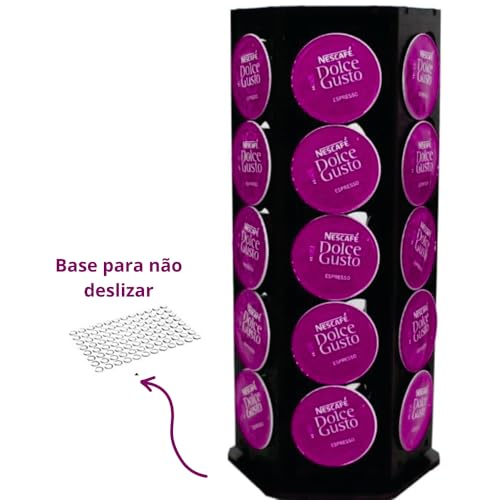 Porta Capsulas Compátivel Suporte para Café Dolce G Preto Cantinho do Café Organização , D Gusto 30