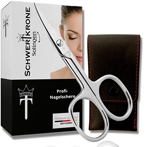Schwertkrone Ciseaux à ongles fabriqués en Allemagne avec étui (ciseaux à ongles courbés)
