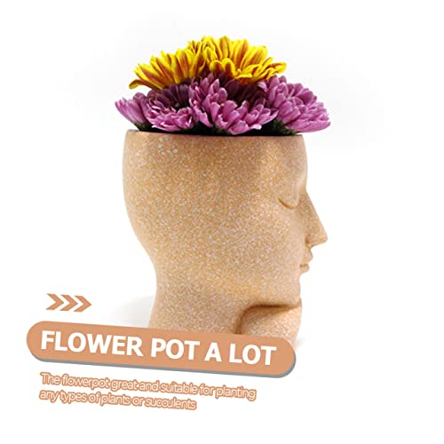 Pot de fleur visage mignon en lot de 2, cadeau déco idéal - 5