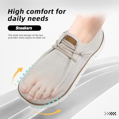 Image of Mens Slip-on Loafers Comfortable Boat Shoes Casual Walking Sneakers Mesh Business Oxfords Work Lightweight Soft Sole