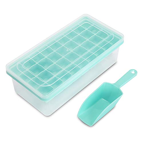 CZWL&HG 36-Nugget Silicone Ice Cube Tray with Lid and Storage Bin